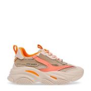 Steve Madden JPossession chunky sneakers grijs/oranje Meisjes Textiel ...