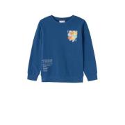 NAME IT KIDS sweater NKMBAHEPPE met backprint hardblauw Backprint - 11...