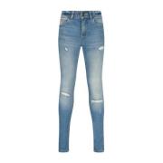 Raizzed skinny jeans Chelsea Crafted met slijtage mid blue stone Blauw...