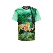 WE Fashion T-shirt met all over print groen Jongens Katoen Ronde hals ...