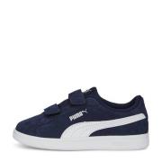 Puma Smash 3.0 S sneakers donkerblauw/wit Jongens/Meisjes Suede - 34