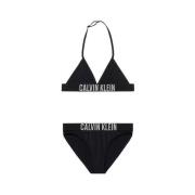 Calvin Klein triangel bikini zwart Meisjes Gerecycled polyamide Logo -...