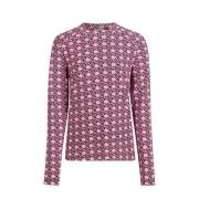 Shoeby longsleeve met all over print roze/zwart Meisjes Katoen Ronde h...