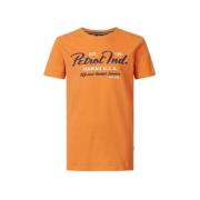 Petrol Industries T-shirt met logo oranje Jongens Katoen Ronde hals Lo...