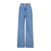 America Today wide leg jeans medium blue denim Blauw Meisjes Katoen Ef...