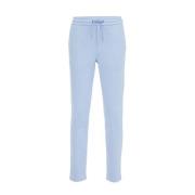 WE Fashion gemêleerde slim fit broek lichtblauw Jongens Polyester Melé...