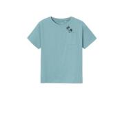 NAME IT KIDS T-shirt NKMVILIAN met printopdruk zeeblauw Jongens Katoen...