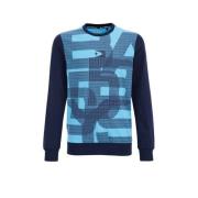 WE Fashion longsleeve blauw/donkerblauw Jongens Katoen Ronde hals Meer...