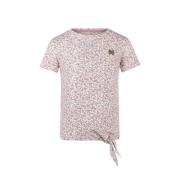 Koko Noko gebloemd T-shirt roze Meisjes Katoen Ronde hals Bloemen - 74