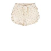 Dirkje casual short Shorts met all over print wit/lichtroze Korte broe...