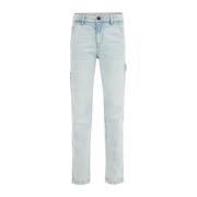 WE Fashion Blue Ridge tapered fit jeans light blue denim Blauw Effen -...