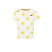 Koko Noko T-shirt met all over print geel Meisjes Katoen Ronde hals Al...