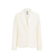 WE Fashion blazer wit Meisjes Stretchkatoen V-hals Effen - 98/104