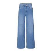 Garcia high waist wide leg jeans Annemay medium used Blauw Meisjes Str...