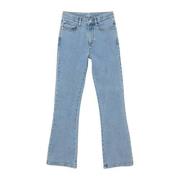 s.Oliver flared jeans light denim Blauw Meisjes Stretchdenim Effen - 1...