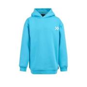 Shoeby hoodie turquoise Sweater Blauw Effen - 122/128