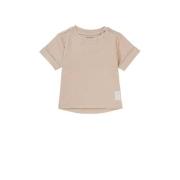 Noppies baby T-shirt beige Jongens Katoen Ronde hals Effen - 50