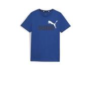 Puma T-shirt blauw Jongens Katoen Ronde hals Logo - 128