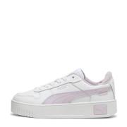 Puma Carina Street leren sneakers wit/lila Meisjes Leer Meerkleurig - ...