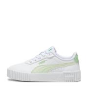 Puma Carina 2.0 2.0 sneakers wit/lichtgroen Jongens/Meisjes Imitatiele...