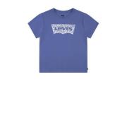 Levi's Kids T-shirt BATWING met logo helderblauw Meisjes Biologisch ka...