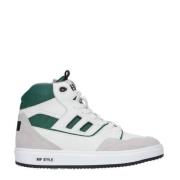 Hip leren sneakers wit/groen Jongens Leer Meerkleurig - 27