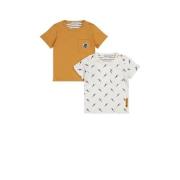 Dirkje baby T-shirt - set van 2 Oranje Jongens Katoen Ronde hals All o...