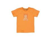 Quapi T-shirt BENNE oranje Jongens Katoen Ronde hals Effen - 68
