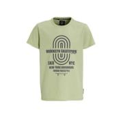 Me & My Monkey T-shirt Pete met printopdruk groen Jongens Katoen Ronde...
