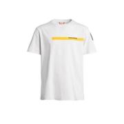 Parajumpers T-shirt TAPE met logo wit Jongens Katoen Ronde hals Logo -...