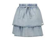 Le Chic spijkerrok TOEDOE classic light denim Blauw Meisjes Stretchden...