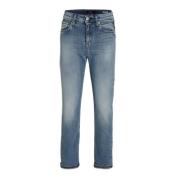 REPLAY slim fit jeans light blue denim Blauw Effen - 104