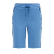 WE Fashion slim fit sweatshort bluestone Korte broek Blauw Effen - 104