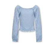 KIDS ONLY GIRL top KOGTILDA lichtblauw Meisjes Polyester Boothals Effe...