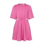 AI&KO jurk roze Meisjes Polyester Ronde hals Effen - 152