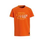 Orange Stars T-shirt Polat met printopdruk oranje Jongens Katoen Ronde...