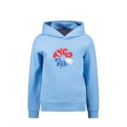 TYGO & vito hoodie Hamza met logo lichtblauw/multi Sweater Logo - 92