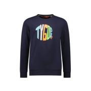TYGO & vito sweater Sem met logo donkerblauw/multi Logo - 92