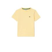 Lacoste T-shirt geel Jongens Biologisch katoen Ronde hals Effen - 152