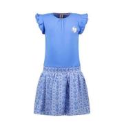 B.Nosy jurk Pelin met hartjes en ruches hemelsblauw Meisjes Polyester ...