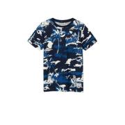 NAME IT KIDS T-shirt NKMZANULLE met all over print donkerblauw/blauw J...