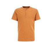 WE Fashion T-shirt oranje Jongens Katoen Ronde hals Effen - 158/164