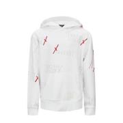 Retour X Touzani hoodie Hop met all over print wit/rood Sweater All ov...