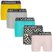 Vingino boxershort Colors - set van 5 aquablauw/multicolor Jongens Str...