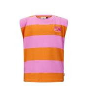 Retour Jeans gestreept T-shirt Lia roze/oranje Meisjes Biologisch kato...
