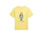 POLO Ralph Lauren T-shirt met printopdruk geel Jongens Katoen Ronde ha...