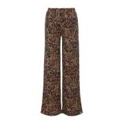 LOOXS little loose fit broek met paisleyprint bruin/zand Meisjes Katoe...