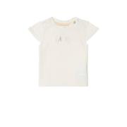 Noppies baby T-shirt Cottonwood met tekst wit Meisjes Biologisch katoe...