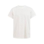 Shoeby T-shirt met all over print en strass steentjes wit Meisjes Kato...