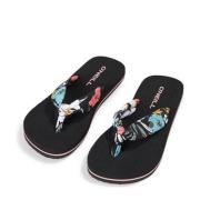 O'Neill Ditsy Sun Sandals teenslippers met bloemenprint zwart/blauw Me...